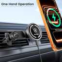 OHLPRO for MagSafe Car Mount Charger iPhone Wireless Car Charger, Stick on Dashboard Magnetic Phone Holder Mount for iPhone 17 Pro Max 16 15 14 Series, 15W Fast Charging, Aluminum Shell