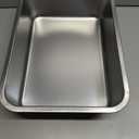 Kirecoo Stainless Steel Cat Litter Box, Small Metal High Sided Cat Pan Box, Indoor Litter Tray, Non Stick, No Smell, Easy to Clean, Pet Toilet Supplies for Cats