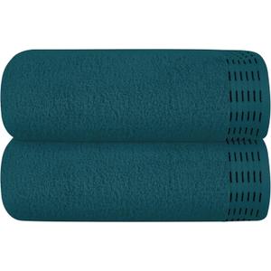 Cotton 2 Pack Oversized Bath Towel Set 28x55 inches, Large Bath Towels, Ultra Absorbant Compact Quickdry & Lightweight Towel, Ideal for Gym Travel Camp Pool - Teal