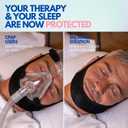 Chin Strap for Sleeping and CPAP Users, Comfortable Jaw Support to Keep Mouth Closed Positioning Nasal Breathing for Men and Women Who Breathe Through The Mouth During Sleep (Black, S-M)
