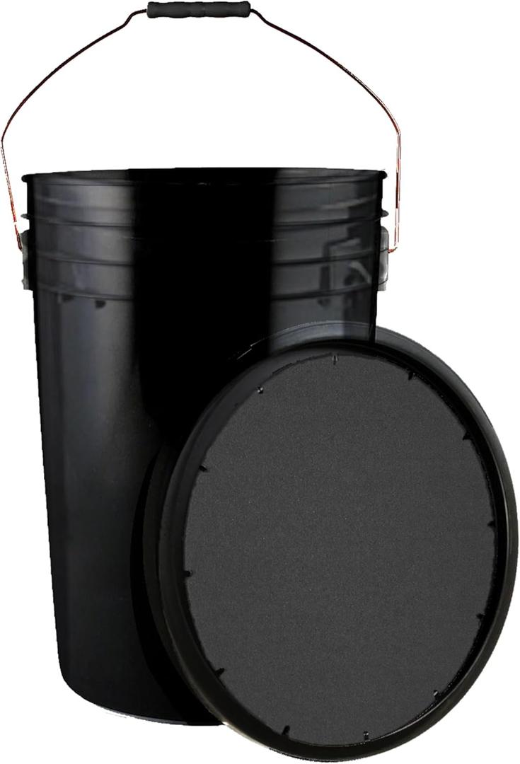 Champion Sports 6 Gallon Bucket with Padded Soft Seat Lid - Durable Construction - Balls Not Included - Ideal for Baseball, Softball, T-Ball, Practice Balls, and Lacrosse