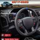 Full Leather Steering Wheel for F150 Raptor 2017-2020 Gen 2
Heated Compatible, D-Shape Flat Bottom, Perforated Leather Grip, Blue Stripe & Stitching, Matching Matte Accent