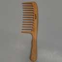 Wide Tooth Wooden Comb Handmade - Natural Vintage Style Wide Tooth Comb for Curls Gentle Styling - Anti-Static Wood Hair Combs For Women Detangling (Wide-tooth)