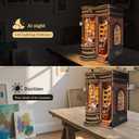 Book Nook Kits for Adults: SUNNINO Book Nook Kit Model Kits Craft Kits for Adults - DIY Miniature Doll House Kit for Bookshelf Booknook Tiny House with Sensor Led Light