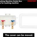 (1 Pack) Lidertik Washing Machine Outlet Box Press with Center Drain, Inlet 1/2 inch Press connect x Outlet 3/4 inch NH Thread LI-XYJH-560-LK