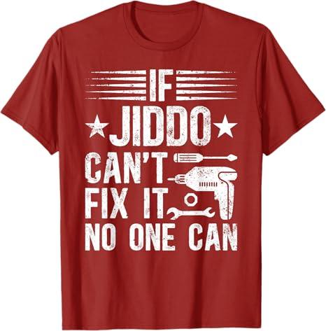 If Jiddo Can't Fix It Arabic Grandpa Jiddo Grandfather T-Shirt,L