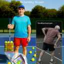 Pickleball Picker Upper 40+ Ball Capacity Hopper Holder, Foldable Basket with Telescopic Stainless Steel Handle, Quick Pickup No Bending Ball Retriever Collector, Portable for Court Training