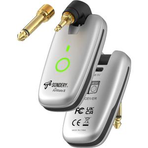 Sondery Wireless Transmitter and Receiver System for Guitar Bass Keyboard Drums Multiple Instruments 7 Channels Rechargeable Long Battery Life