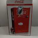 Nostalgia Coca-Cola Refrigerator with Freezer, 3.2 Cu. Ft., Adjustable Temperature Cools as Low as 32 Degrees, Bottle Opener, Ice Cube Tray, Scraper Included, Red