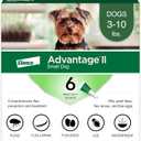 Advantage II Small Dog Vet-Recommended Flea Treatment & Prevention | Dogs 3-10 lbs. | 6-Month Supply
