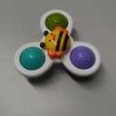 LiKee Strong Suction Cup Fidget Rotating Sensory Bath Toys for Baby Christmas Stocking Stuffers, Airplane Car Travel Table & Window Toys for Toddler Boys and Girls, 10+ Months