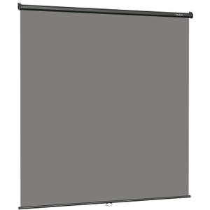 RAUBAY Retractable Pull Down Grey Screen Backdrop - 78.7" x 86.6" Collapsible Wall-Mount Background for Professional Video Production, Photography, TikTok and Video Conferencing (Wider(78.7 x 86.6in))