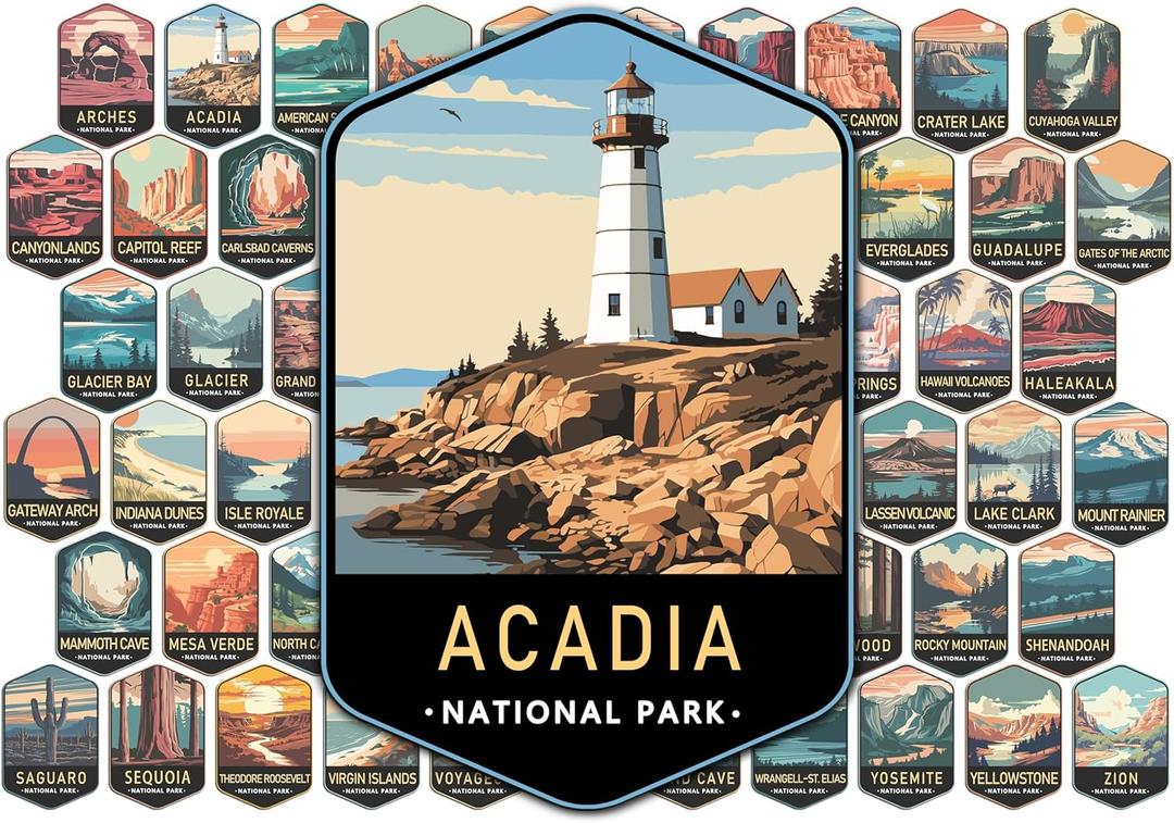 National Parks Wall Art,12x8, Acadia, All 63 National ParkS Posters Prints Wall Art Decor