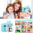 MINIBEAR Kids Camera Instant Print Camera for Kids Digital Camera Toddler Toys Christmas Birthday Gifts for 3 4 5 6 7 8 9 10 Year Old Boys Girls, Blue