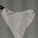 Zmart Women Cheeky Bikini Bottoms V Cut Swim Bottom High Cut Swimsuit Low Waist Low Rise Bathing Suit (Medium, White)