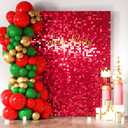 COKAOBE Red Shimmer Wall Backdrop, 24PCS Square Sequin Shimmer Backdrop Panel, Photo Backdrops for Birthday, Anniversary, Wedding, Graduation & Bachelorette Party Decoration