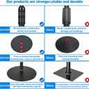 Speaker Stands Pair, Heavy Duty Steel Speaker Stands for Satellite & Small Bookshelf Speakers, Adjustable Height 33" to 48", Holds up to 6 lbs, Easy DIY Assembly, DX-718, 2 Packs, Black