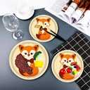 50 Pcs Fox Face Paper Dessert Plates Fox Theme 7" Plates Jungle Animal Party Decorations