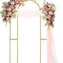 5FT Double Arch Backdrop Stand Metal Open Arch Backdrop Frame U Shaped Wedding Arches for Ceremony Baby Shower Garden Birthday Party Decoration