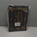 7 Ring Zippered Business Checkbook Binder, Premium PU Leather Check Book Cover with 600 Check Capacity, 2 Loose-Leaf Binder Pockets, Document Card Organizer Portfolio Holder for 9x13 Inch Sheets (Black-great Leader)