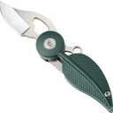 Coowolf Small Pocket Knife for Women and Men, 1 Inch Stainless Steel Blade, Green Aluminum Handle, Compact Mini Folding Box Cutter for Camping, Hiking, Daily Tasks, Lightweight EDC Gadgets Tools