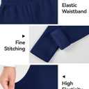 KEREDA Girls Fleece Lined Leggings Winter Warm Pants for Kids 3-14 Years (5-6 Years, Navy)