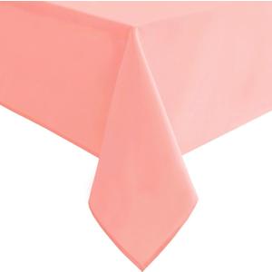 Hiasan Rose Pink Tablecloth for Rectangle Tables - Waterproof Washable Polyester Fabric Table Cloth for Buffect Dining Birthday Party Wedding, 54 x 108 Inch