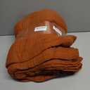 Love's cabin 100% Cotton Muslin Blanket, 6 Layer Lightweight Breathable Gauze King Size Blanket 108 x 90 Inches, Soft Summer Blanket for Bed, Orange