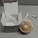 Gaiatop Desk Fan, 5-Inch Portable Electric Table Desktop Air Circulator Fans, Small but Powerful with 3 Speed 360° Adjustable Tilt for Cooling Home Dorm Office Bedroom Bathroom Kitchen, Beige