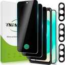 YNRNZNPN 3+3 Pack for Samsung Galaxy S25 5G Privacy Screen Protector with Camera Lens Protector 9H Tempered Glass,Anti Scratch, Bubble Free, Easy to install (Galaxy S25 Privacy)