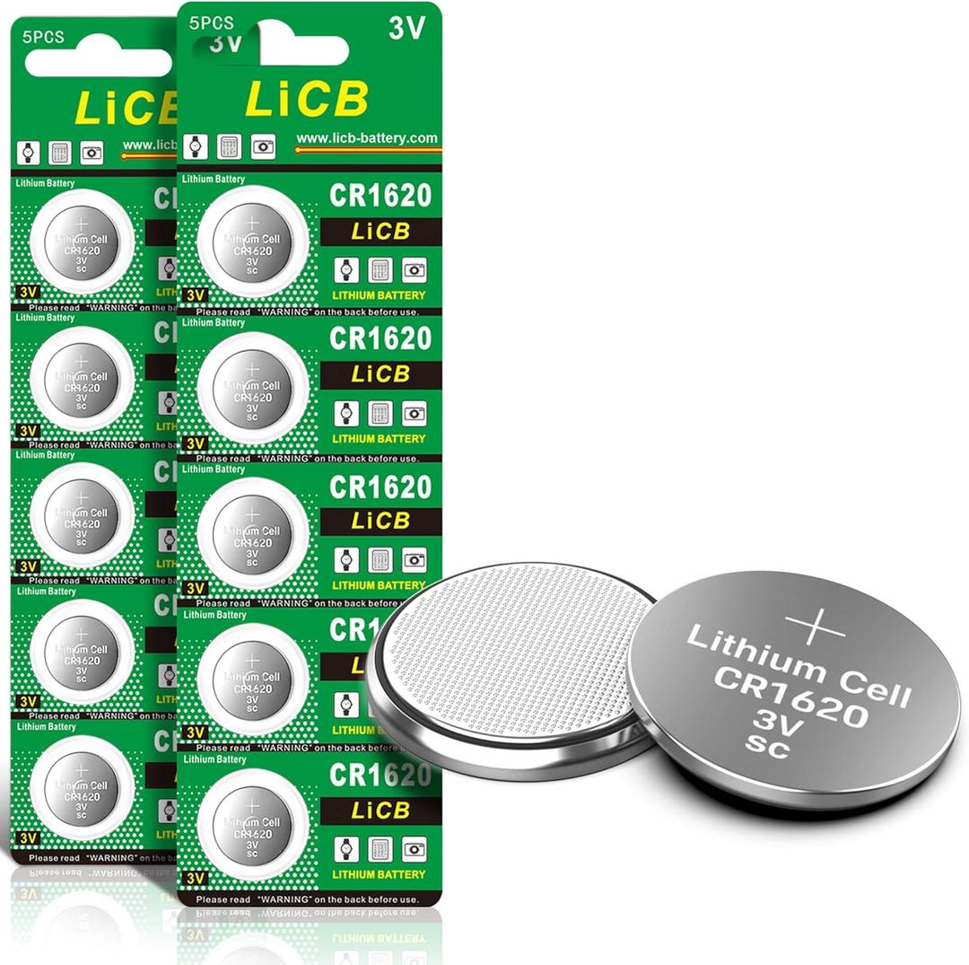 LiCB CR1620 3V Lithium Battery CR 1620 (10-Pack)