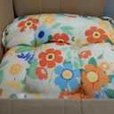 Thickened Waterproof Outdoor Bench Cushion for Patio Furniture, Long Time Color Fastness Patio Porch Swing Replacement Seat Pad with Ties for Patio Porch Chair, 41 x20 inches Daisy