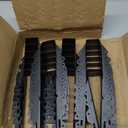 25 Pcs Black Joist Hangers 2x8, Rafter Brackets , Hurricane Straps for 2x8 Face Mount Joist Hangers or Shed/Barn/Coop/Porch/Truss/Decks, Structurally Sound and Aesthetically Pleasing