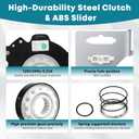 W10754448 W10734521 Washer Clutch and Slider Kit Fit for Ken-more Whirl-pool Washer Parts, Replace W10447973, W10817398, W10905022, W10006484, W10006494, W10275082, W10447975, W10905025 by Fetechmate
