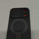 SURITCH for iPhone 17 Pro Case with Camera Control Cover, Camera Cover and Adjustable Kickstand, Compatible with MagSafe, Shockproof Bumper Protective Cases 6.3 Inch, Black