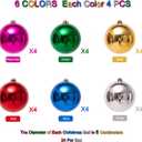24 PCS 2.36' Shatterproof Christmas Ball Ornaments - Assorted Theme Decorations for Christmas Tree