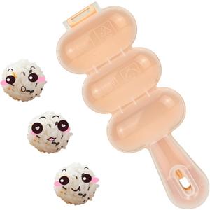 DALAN thicken rice ball mold - easy roll & shape perfect vegetable rice balls every time (pink)