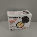 Holstein Housewares Stainless Steel 2 Section Omelet & Frittata Maker, Non Stick Coating, Easy To Clean, Indicator Lights, Compact Storage, Prepare Versatile Recipes in Minutes. 2 Portions, Black
