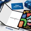 13 x Funny Fathers Day Card, Cute Father's Day Cards Gift for Dad from Daughter Son, Happy Father's Day Decoration Ideas, Mix