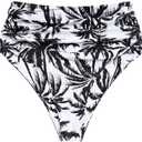 ZAFUL Women High Waisted Bikini Bottoms Ruched Swimsuit Bottom Tummy Control Bathing Suit Bottoms XL