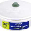 Universal (Professional Extra Large) Caldero 75 Cups - 27.7 QT / 26.6 L, Stainless Aluminum Pot, Even Heat Distribution and Fast Cooking Dutch Oven Pot with Ergonomic Handles, Ideal for Rice, and More