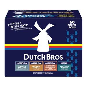 Dutch Bros® Flavored Coffee Variety Pack, 60 Count, Medium Roast, Single Serve Coffee Pods for Keurig K-Cup Brewers BBD:10-14-27