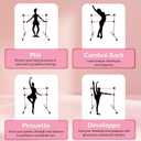New & Improved 4 Ft Steel Double Ballet Barre with Carry Bag and Beginner Guide,Adjustable&Portable Ballet Barre for Home and Gym,Quality Ballet bar Anti-Wobble,Stretching Dance bar