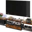 HavenlyYouth 55" Floating TV Stand, Modern Entertainment Center, Wall-Mounted Media Console Shelf for Under TV Storage, TV Cabinet for Living Room, Bedroom, Rustic Brown