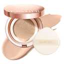 Cushion Foundation | Full coverage, Weightless, Skin fit, Satin Glow Finish, Oil-Control Waterproof Foundation, Sweatproof Flawless BB Cream CC Korean Makeup (01 Vanilla)