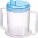 Life Healthcare Adult Drinking Cup for Elderly  300ml Non Spill Cups  Dishwasher Safe Non-BPA Plastic Two Handled Cup for Elderly  Plastic Beakers for Adults, Disability People