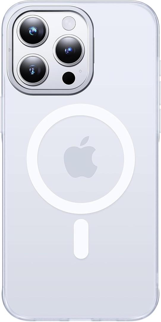 CASEKOO Slimmest Case with Stash Stand & MagSafe for iPhone 16 Pro, Military Grade Shockproof Protective Phone Case, Translucent Matte Thin Cover for iPhone 16 Pro Case 6.3", Cloud Frost White