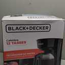 BLACK+DECKER 12-Cup Coffee Maker with Easy On/Off Switch, Easy Pour, Non-Drip Carafe with Removable Filter Basket, Vortex Technology, Black