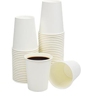 Disposable Cups, 200 Pack 8 Oz Paper Cups, Disposable Coffee Cups 8 Oz, Hot Cups Tea Cups Water Cups for Home Office Travel Party