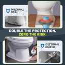 Elastic Wax Ring Toilet Repair Kit TF01-RI- No Wax Mess Installation, Premium Toilet Seal and Gasket Replacement (with Sealing Caulk Tape)